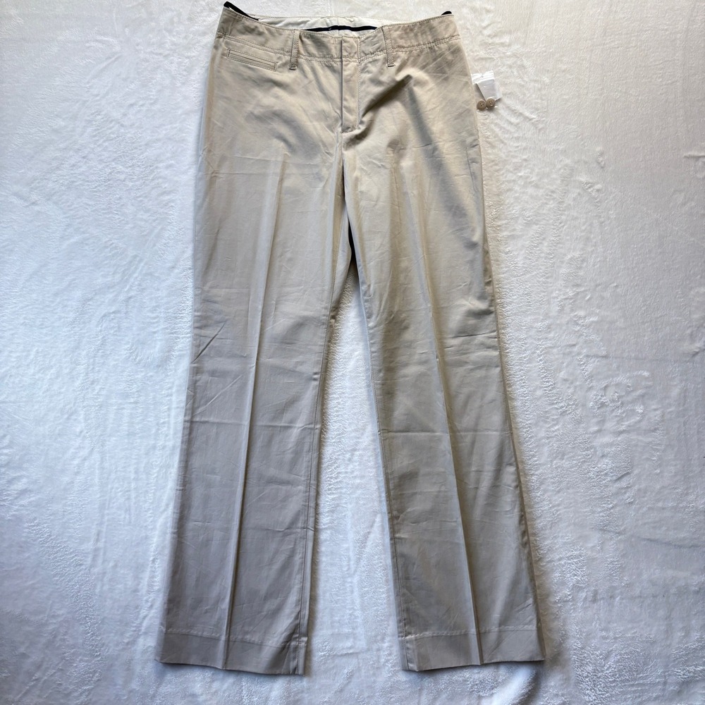 Gap Pants Women Sz 31 Beige Khaki Trouser Boot Leg Career‎ Casual Twill